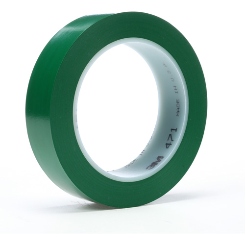 471 Vinyl Tape, 19 mm (3/4") W x 32.9 m (108') L, 5.2 mils, Green Southpoint Industrial Supply