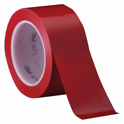 Ruban en vinyle 471, 102 mm (4") la x 32,9 m (108') lo, 5,2 mils, Rouge Southpoint Industrial Supply