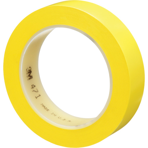 Ruban en vinyle 471, 25,4 mm (1") la x 32,9 m (108') lo, 5,3 mils, Jaune Southpoint Industrial Supply