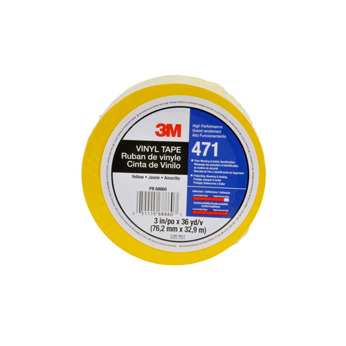 Ruban en vinyle 471, 12 mm (1/2") la x 32,9 m (108') lo, 5,2 mils, Jaune Southpoint Industrial Supply
