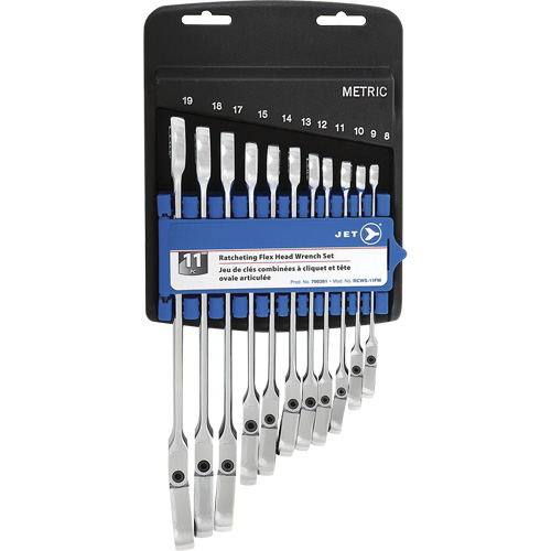 RCWS-11FM Metric Flex Head Ratchet Combination Wrench Set Southpoint Industrial Supply