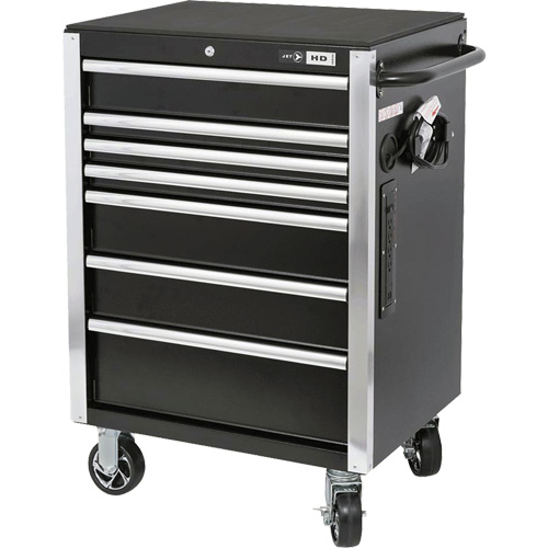 HDRC2807 HD Series Roller Cabinet, 7 Drawers, 27-4/5" W x 21-27/50" D x 40-31/100" H, Black Southpoint Industrial Supply