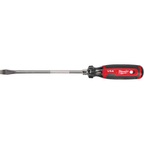 Slotted Screwdriver, 3/8" Tip, Round, 330 mm L, Cushion Grip Handle Southpoint Industrial Supply