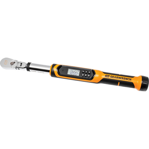 Cl&eacute; dynamom&eacute;trique &agrave; t&ecirc;te flexible avec angle, &eacute;lectronique, Entraînement 3/8" carr&eacute;, 120 - 1200 lb-pi Southpoint Industrial Supply