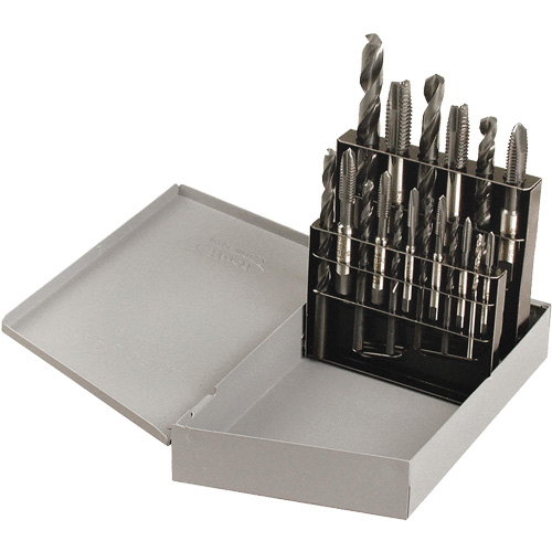 Jeu de tarauds &agrave; main Drill & Plug, 18 morceaux Southpoint Industrial Supply