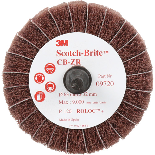 Disque combin&eacute; Scotch-Brite, 2-1/2" dia., Grain 120, Oxyde d'aluminium Southpoint Industrial Supply