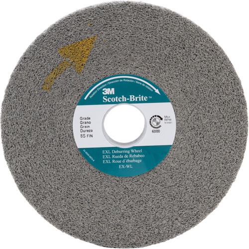 Meule d'&eacute;barbage EXL Scotch-Brite, 8" x 1", Arbre de 3" Southpoint Industrial Supply