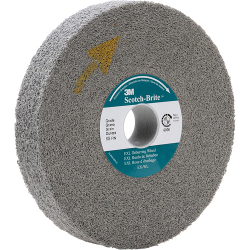 Meule d'&eacute;barbage EXL Scotch-Brite, 8" x 1", Arbre de 3" Southpoint Industrial Supply