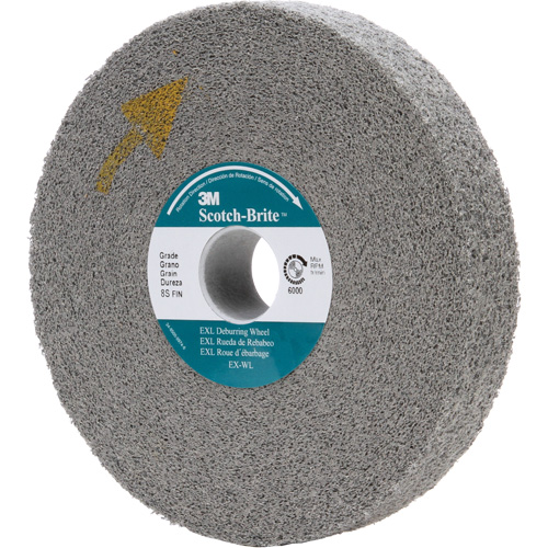 Meule d'&eacute;barbage EXL Scotch-Brite, 8" x 1", Arbre de 3" Southpoint Industrial Supply