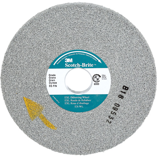 Scotch-Brite EXL Deburring Wheel, 6" x 1/2", 1" Arbor, Silicon Carbide Southpoint Industrial Supply