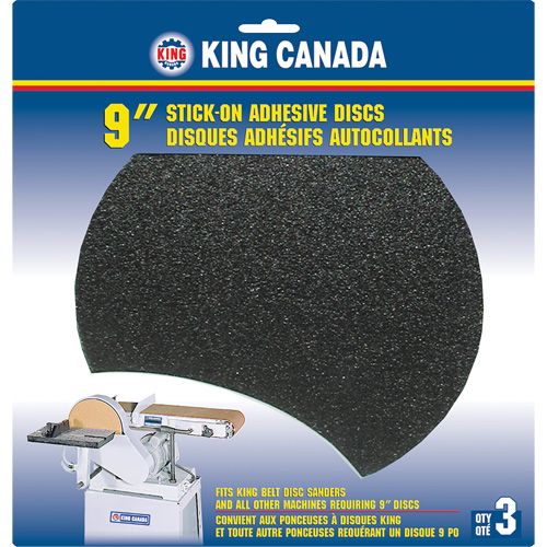 Disque de ponçage pour le bois, 9" dia., Grain 60 Southpoint Industrial Supply