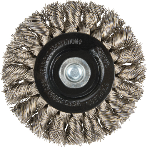 Knot Wire Wheel Brushes - Standard Twist Knot with 1/4" shank, 3" Dia., 0.014" Fill, Stainless Steel Southpoint Industrial Supply