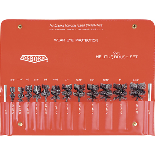 Ensemble de brosses internes &agrave; fils m&eacute;talliques ondul&eacute;s HeliTuf Southpoint Industrial Supply