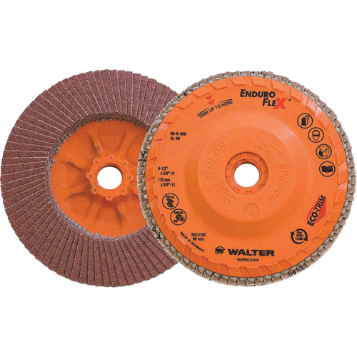 Enduro-Flex Flap Disc, 4-1/2" x 5/8"-11, Type 27, 60 Grit, Zirconia Alumina Southpoint Industrial Supply