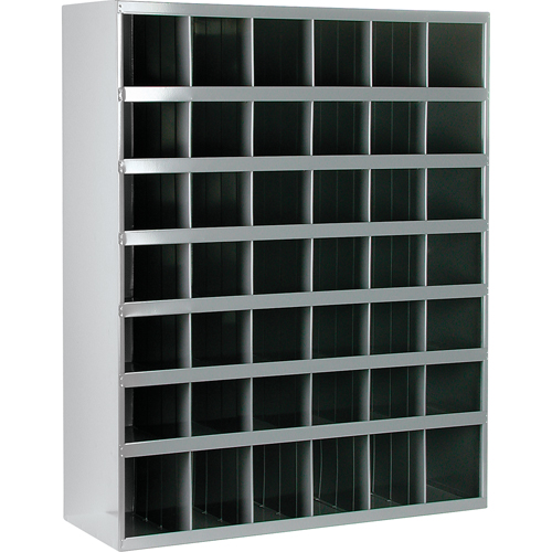 Steel Storage Bin Cabinet, 33-3/4" W x 12" D x 42" H, Grey Southpoint Industrial Supply