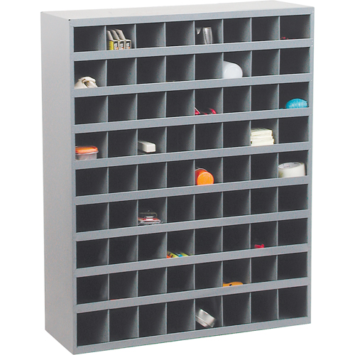 Steel Storage Bin Cabinet, 33-3/4" W x 12" D x 42" H, Grey Southpoint Industrial Supply
