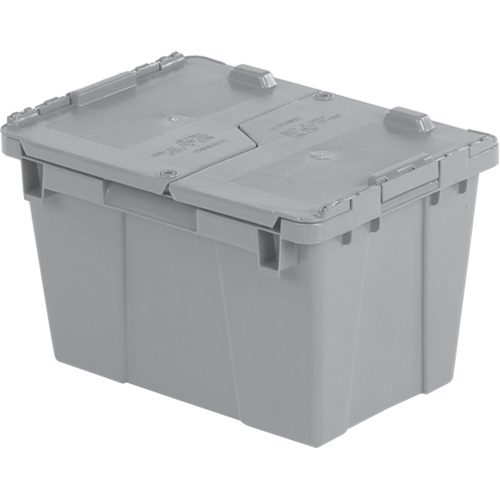 Contenants de distribution Flipak en plastique poly&eacute;thyl&egrave;ne (PE), 15,2" x 10,9" x 9,7", Gris Southpoint Industrial Supply