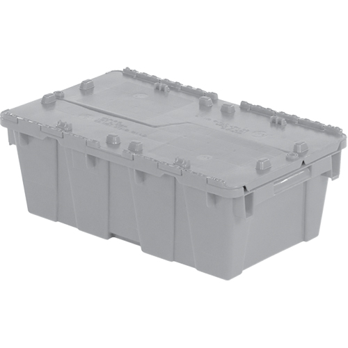 Contenants de distribution Flipak en plastique poly&eacute;thyl&egrave;ne (PE), 19,7" x 11,8" x 7,3", Gris Southpoint Industrial Supply