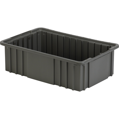 Contenant Divider Box, Poly&eacute;thyl&egrave;ne, 16,5" la x 10,9" p x 5" h, Gris Southpoint Industrial Supply