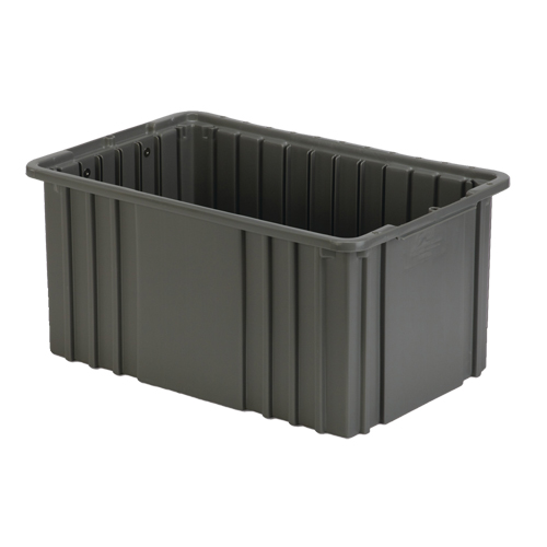 Contenant Divider Box, Poly&eacute;thyl&egrave;ne, 15,5" la x 9,9" p x 8" h, Gris Southpoint Industrial Supply