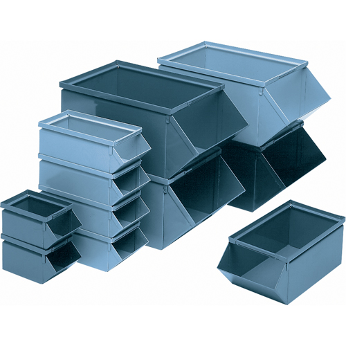 Bac en acier, Cap. 100 lb, 4-1/2" la x 8" p x 4-1/2" h, Bleu Southpoint Industrial Supply