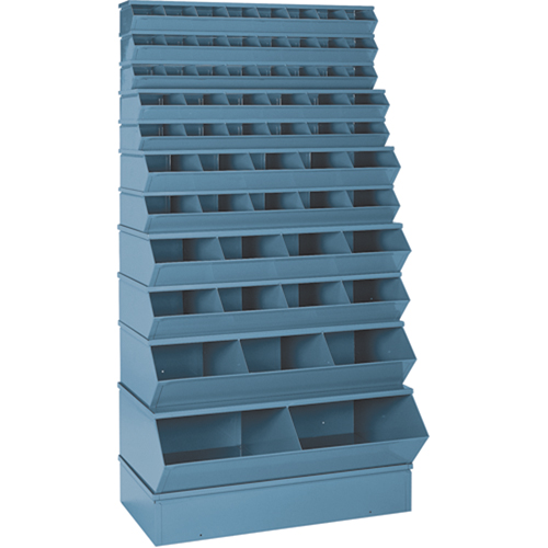 Bacs sectionnels superposables, Cap. 100 lb, 37" la x 8" p x 4-1/2" h, Bleu Southpoint Industrial Supply