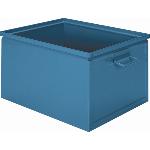 Steel Stacking Box, 7.5" W x 13" D x 6" H, Blue Southpoint Industrial Supply