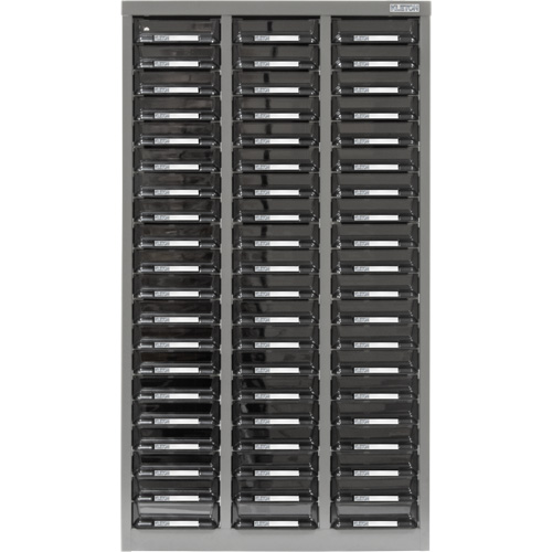 KPC-300 Parts Cabinet, Galvanized Steel, 60 Drawers, 21-3/10" x 10-2/5" x 36-9/10", Grey Southpoint Industrial Supply