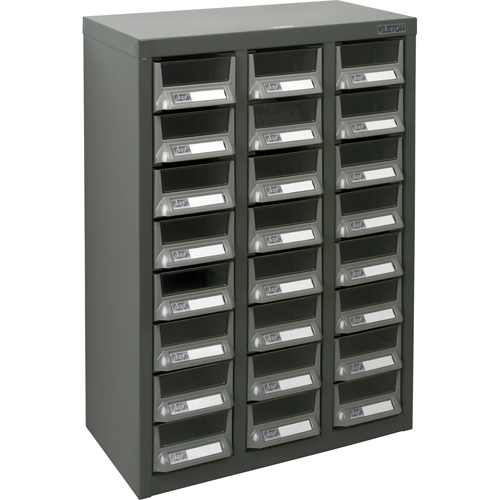 KPC-400 Parts Cabinet, Galvanized Steel, 24 Drawers, 17-3/10" x 8-7/10" x 25-3/5", Grey Southpoint Industrial Supply