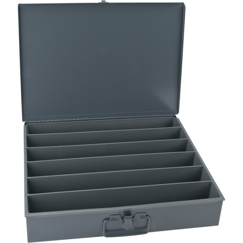 Boîtes en acier &agrave; compartiments &agrave; fond courb&eacute;, 18,34" la x 12,16" p x 3,16" h, 6 horizontaux compartiments Southpoint Industrial Supply