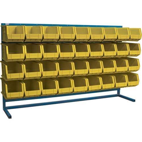 Rayonnage &agrave; persienne avec bacs, 36 bacs, 72" la x 15" p x 40" h Southpoint Industrial Supply