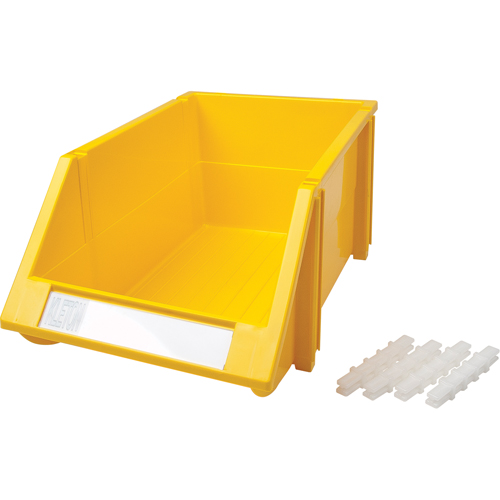 Bac empilable & &agrave; suspendre, 8-3/16" la, 6-3/16" h x 14" p, Jaune Southpoint Industrial Supply