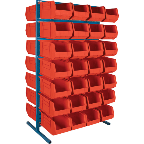 Support stationnaire deux c&ocirc;t&eacute;s pour bacs, 36" la x 24" p x 61" h, 56 bacs Southpoint Industrial Supply