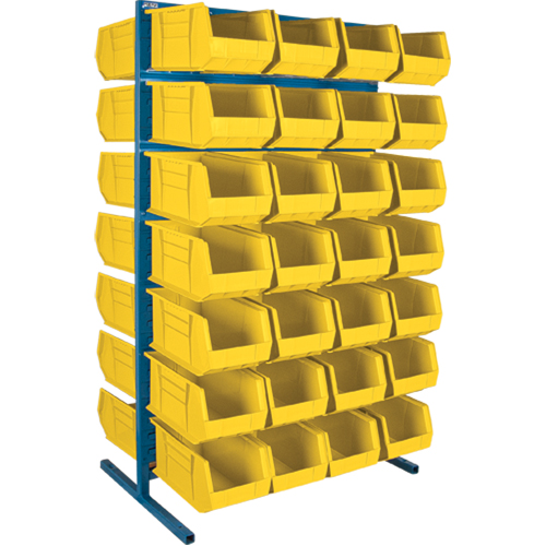 Support stationnaire deux c&ocirc;t&eacute;s pour bacs, 36" la x 24" p x 61" h, 56 bacs Southpoint Industrial Supply