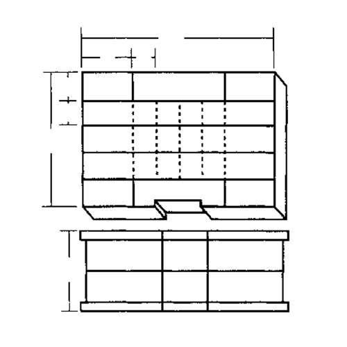 Compartment Case, Plastic, 48 Slots, 15-1/2" W x 11-3/4" D x 5" H, Grey Southpoint Industrial Supply