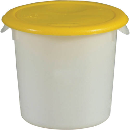 Round Storage Containers, 7-4/5" H x 8-1/2" D, 3.79 L Capacity, White Southpoint Industrial Supply