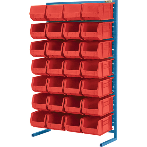 Support stationnaire pour bacs &agrave; un c&ocirc;t&eacute;, 36" la x 12" p x 61" h, 28 bacs Southpoint Industrial Supply