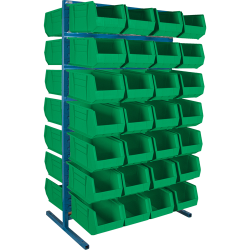 Support stationnaire deux c&ocirc;t&eacute;s pour bacs, 61" la x 56" p x 24" h, 56 bacs Southpoint Industrial Supply