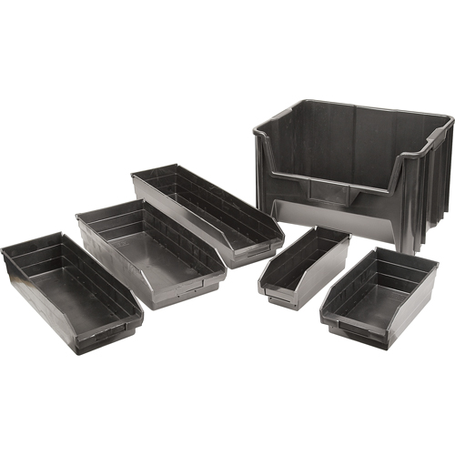 Recycled Shelf Bins, 4-1/8" W x 11-5/8" D x 4" H, 30 lbs. Capacity Southpoint Industrial Supply