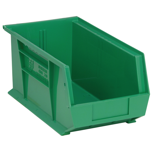 Bacs ultra empilable & suspendable, 8-1/4" la, 7" h x 14-3/4" p, Vert Southpoint Industrial Supply