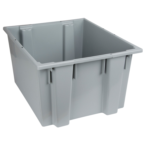 Stack & Nest Totes, 13" x 23.5" x 19.5", Grey Southpoint Industrial Supply