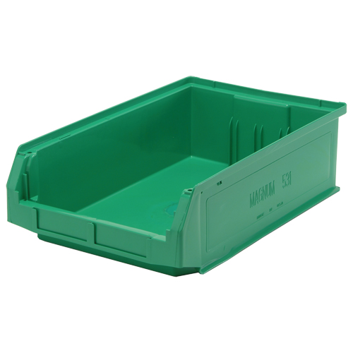 Contenants g&eacute;ants empilables, 12,375" la x 19,75" p x 5,875" h, Vert Southpoint Industrial Supply