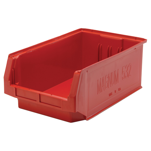 Giant Stacking Containers, 12.375" W x 19.75" D x 7.875" H, Red Southpoint Industrial Supply