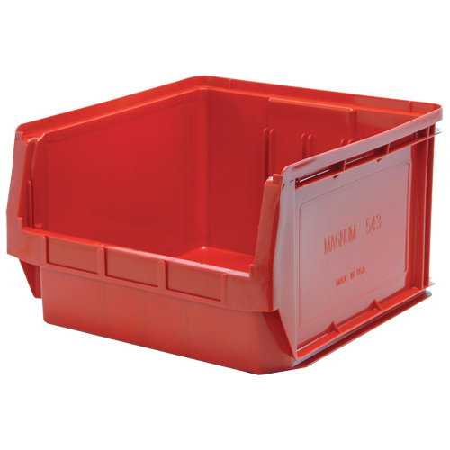Contenants g&eacute;ants empilables, 18,375" la x 19,75" p x 11,875" h, Rouge Southpoint Industrial Supply
