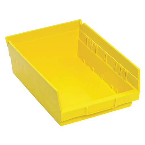 Shelf Bins, 8-3/8" W x 4" H x 11-5/8" D, Yellow, 30 lbs. Capacity Southpoint Industrial Supply