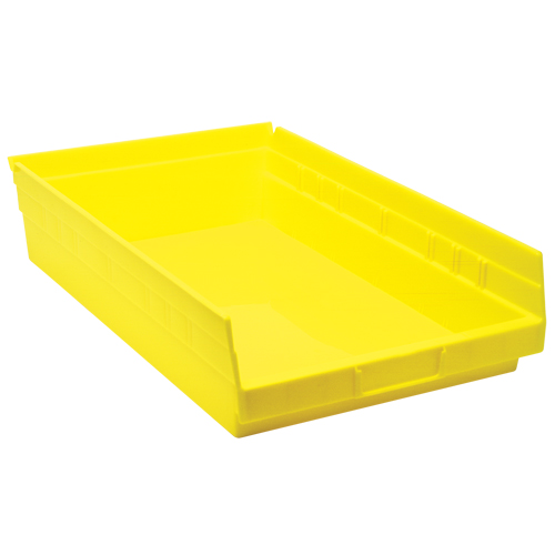 Bacs de rangement pour tablettes, 11-1/8" la x 4" H x 17-7/8" p, Jaune, Capacit&eacute; 40 lb Southpoint Industrial Supply