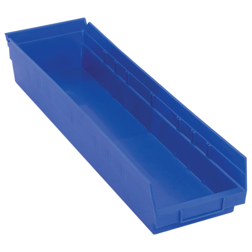 Bacs de rangement pour tablettes, 6-5/8" la x 4" H x 23-5/8" p, Bleu, Capacit&eacute; 50 lb Southpoint Industrial Supply
