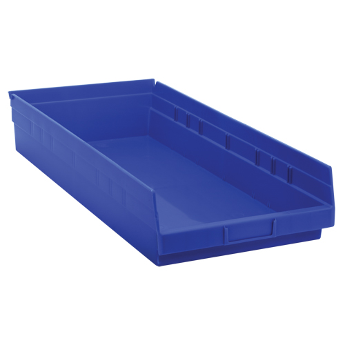 Bacs de rangement pour tablettes, 11-1/8" la x 4" H x 23-5/8" p, Bleu, Capacit&eacute; 50 lb Southpoint Industrial Supply