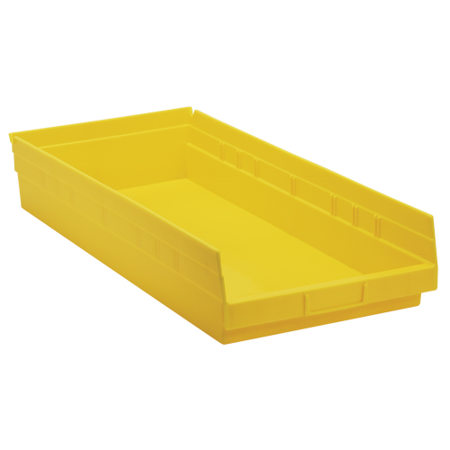 Bacs de rangement pour tablettes, 11-1/8" la x 4" H x 23-5/8" p, Jaune, Capacit&eacute; 50 lb Southpoint Industrial Supply