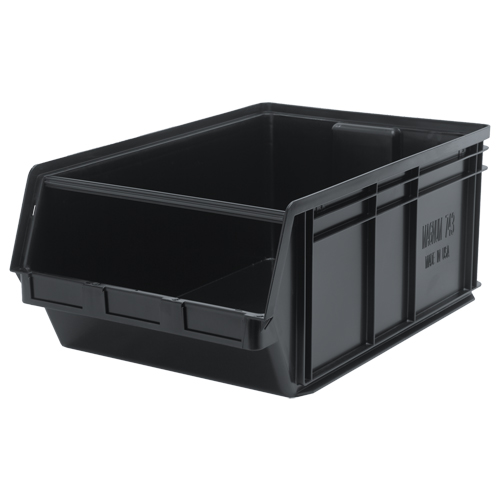 Bac MAGNUM en mat&eacute;riau recycl&eacute;, 11-7/8" ha x 18-3/8" la x 29" p, Capacit&eacute; de 150 lb, Noir Southpoint Industrial Supply